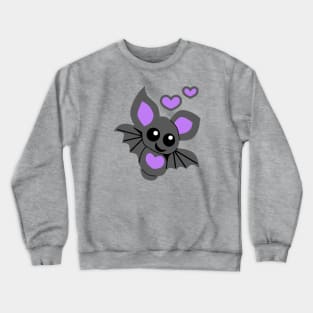 Cute Purple Baby Bat Crewneck Sweatshirt